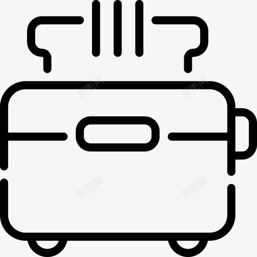 烤面包机日常日常用品动作线性图标svg_新图网 https://ixintu.com 日常日常用品动作 烤面包机 线性