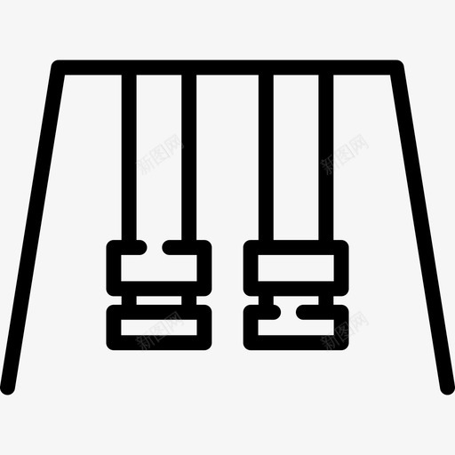 秋千动物园3直线型图标svg_新图网 https://ixintu.com 动物园3 直线型 秋千