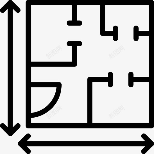 蓝图房地产18直线图标svg_新图网 https://ixintu.com 房地产18 直线 蓝图