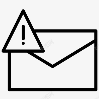 警告邮件注意删除图标图标