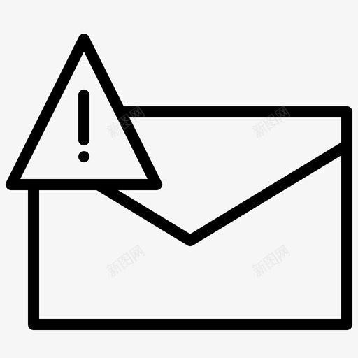 警告邮件注意删除图标svg_新图网 https://ixintu.com 删除 垃圾邮件 注意 警告邮件 邮件