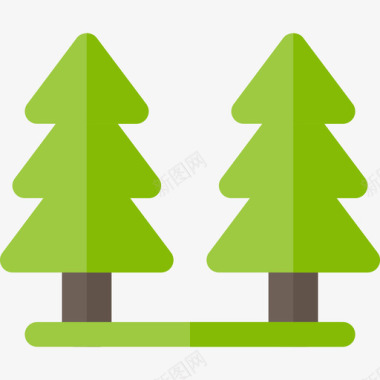 松树在森林里6平坦图标图标