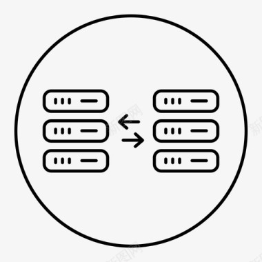 数据库服务器大数据数据交换图标图标