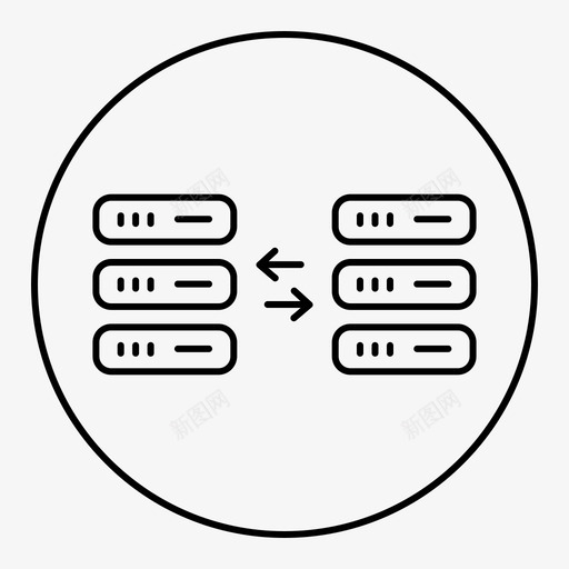 数据库服务器大数据数据交换图标svg_新图网 https://ixintu.com 分布式计算 大数据 大数据轮廓笔划减前 数据交换 数据库服务器 数据源