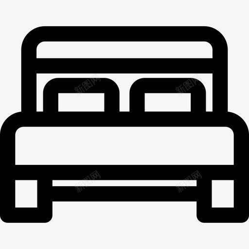 双人床39号酒店直线式图标svg_新图网 https://ixintu.com 39号酒店 双人床 直线式