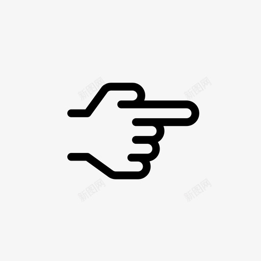 指向方向手指图标svg_新图网 https://ixintu.com 基本图标 手 手指 指向 方向
