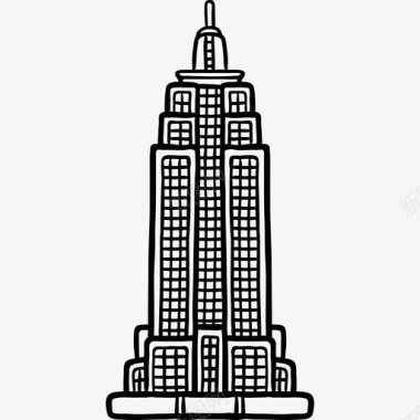 帝国大厦世界纪念碑2黑色图标图标