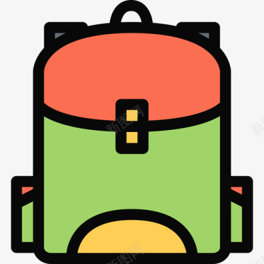 背包学校和童年2彩色图标图标