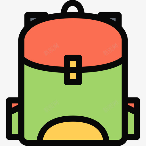 背包学校和童年2彩色图标svg_新图网 https://ixintu.com 学校和童年2 彩色 背包