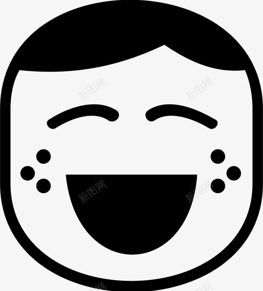 表情符号快乐大笑图标svg_新图网 https://ixintu.com 大笑 微笑 快乐 笑脸 表情 表情特征 表情符号