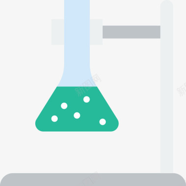 烧瓶科学23号扁平图标图标