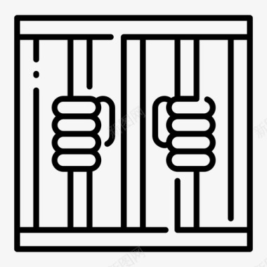 监狱逮捕正义图标图标