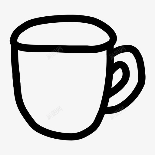 马克杯咖啡手绘图标svg_新图网 https://ixintu.com 咖啡 手绘 茶 食物 马克杯