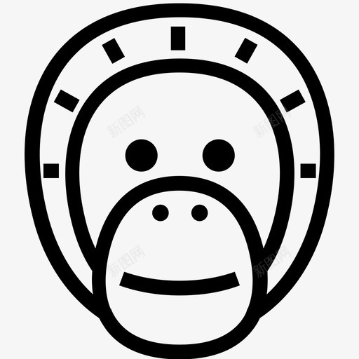 猩猩黑猩猩猩猩脸图标svg_新图网 https://ixintu.com 灵长类 猩猩 猩猩偶像 猩猩头 猩猩脸 黑猩猩