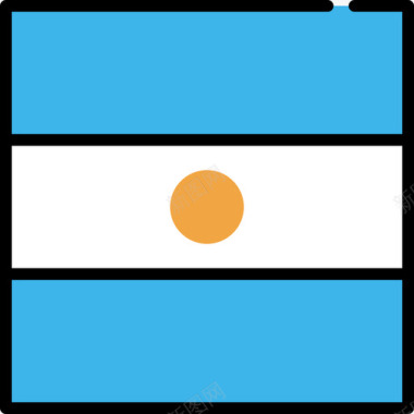 阿根廷国旗收藏3方形图标图标