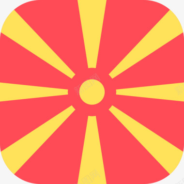 马其顿共和国国际国旗3圆形广场图标图标