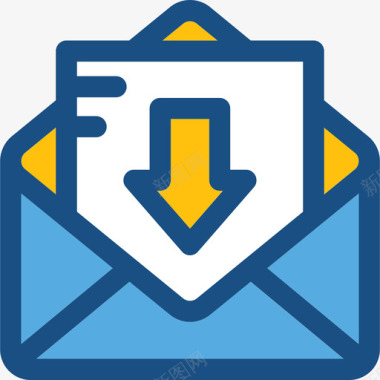 电子邮件网络和通信双色调图标图标