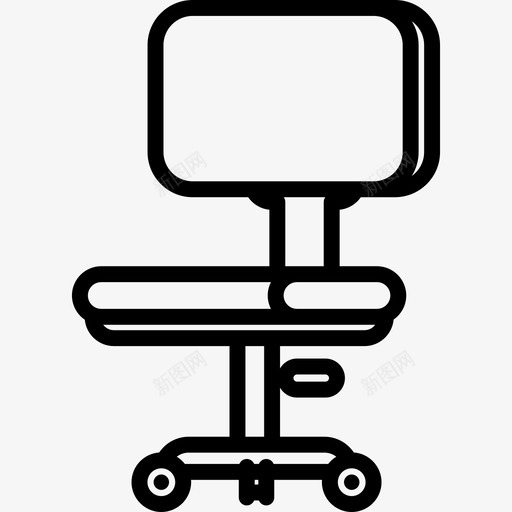办公椅办公材料直线型图标svg_新图网 https://ixintu.com 办公材料 办公椅 直线型