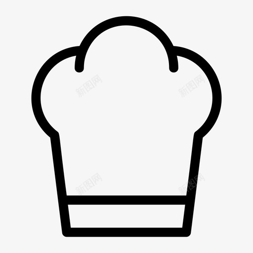 帽子厨师厨房图标svg_新图网 https://ixintu.com 厨师 厨房 厨房用具线图标 帽子