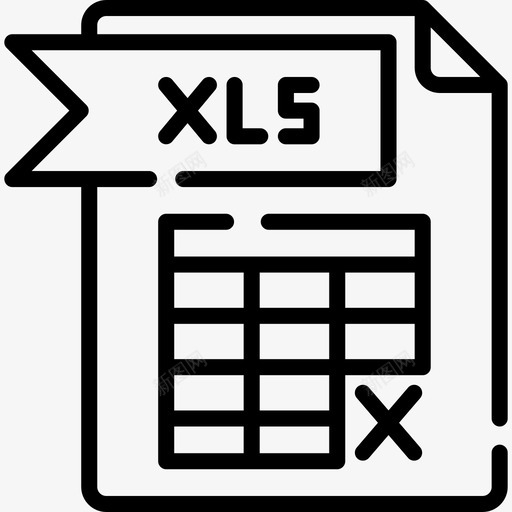 Xls文件文件夹3线性图标svg_新图网 https://ixintu.com Xls 文件文件夹3 线性