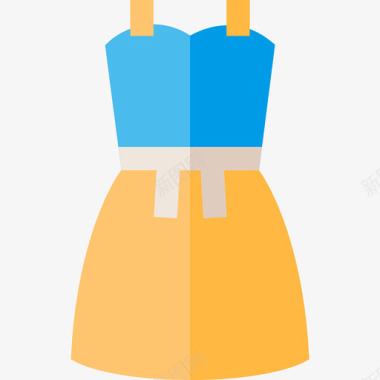 连衣裙服装款式4扁平图标图标