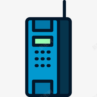 电话接收器电话图标集2线型颜色图标