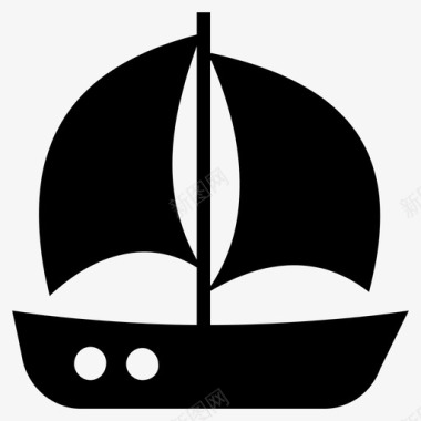 船渔船帆船图标图标