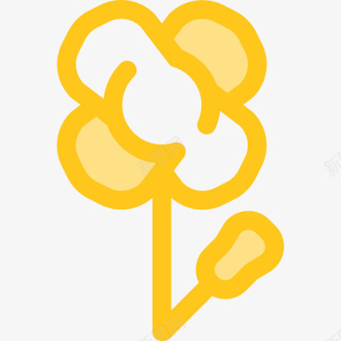 罂粟生态与自然8黄色图标图标