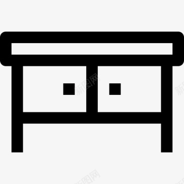 抽屉家具和家居2线性图标图标