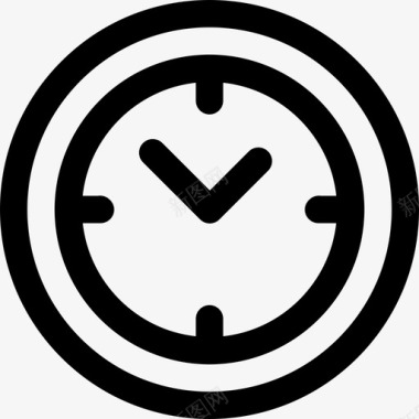 时钟黑色星期五4线性图标图标