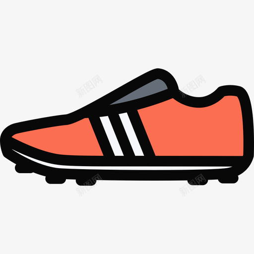 足球鞋运动装备4彩色图标svg_新图网 https://ixintu.com 彩色 足球鞋 运动装备4