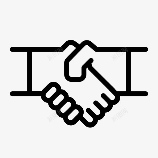 握手协议交易图标svg_新图网 https://ixintu.com 交易 协议 员工和员工的概要 手势 握手
