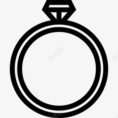 订婚戒指爱情4直线型图标图标