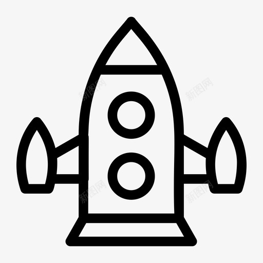 火箭游戏太空船图标svg_新图网 https://ixintu.com 太空船 旅行 游戏 游戏线图标 火箭 运输