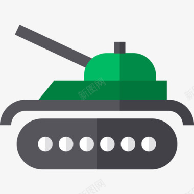 坦克军用扁平图标图标