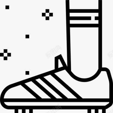 鞋钉足球元素直线型图标图标