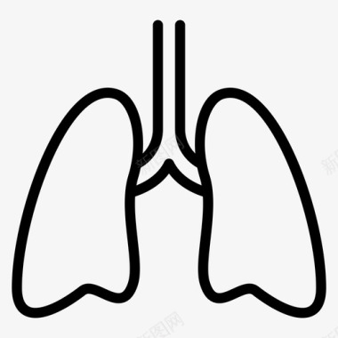 肺解剖学生物学图标图标