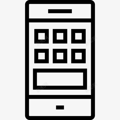 智能手机网页9线性图标svg_新图网 https://ixintu.com 智能手机 线性 网页设计9