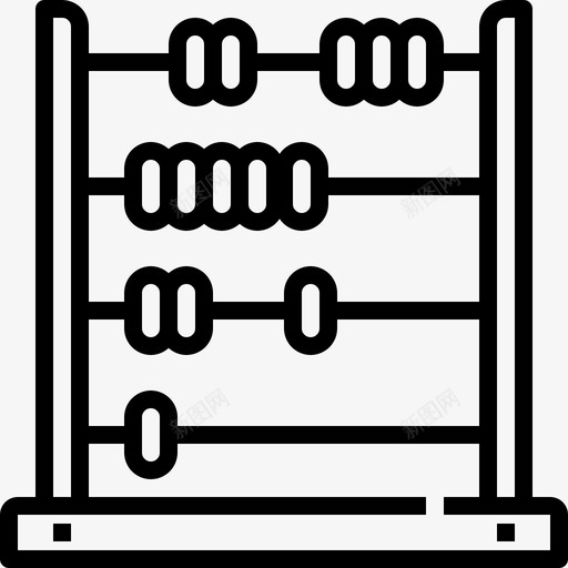 算盘商业计算器图标svg_新图网 https://ixintu.com 商业 教育 数学 算盘 计算器