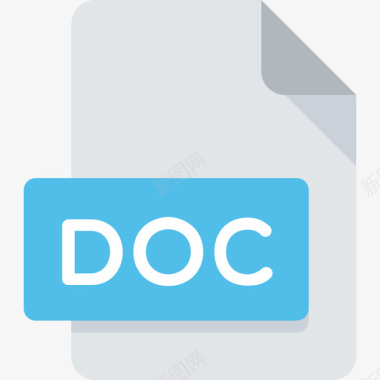 Doc文件8扁平图标图标