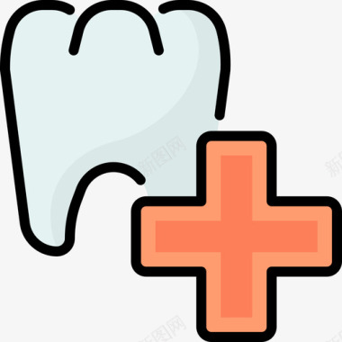 牙医医学47线性颜色图标图标