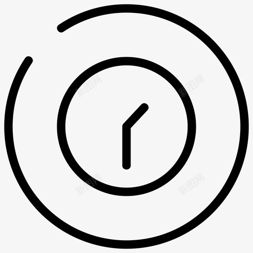 时间圆圈时钟图标svg_新图网 https://ixintu.com 商店 圆圈 日期 时钟 时间