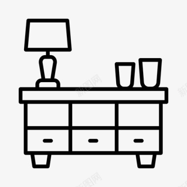 休息室橱柜家具图标图标