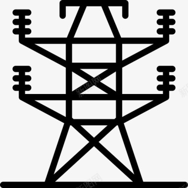 电气塔生态43线性图标图标