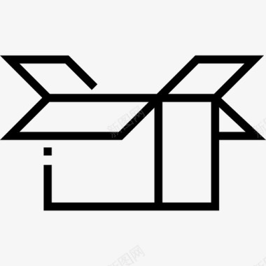 盒子建筑构造3线性图标图标