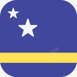 库拉索岛库拉索岛国际国旗3圆形方形图标高清图片