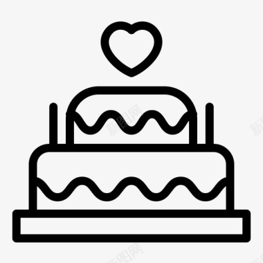 婚礼蛋糕爱情婚姻图标图标