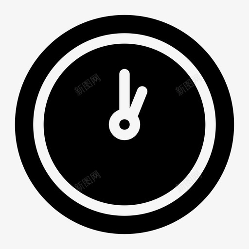 挂钟一点钟时间图标svg_新图网 https://ixintu.com 一点钟 手表 挂钟 时间