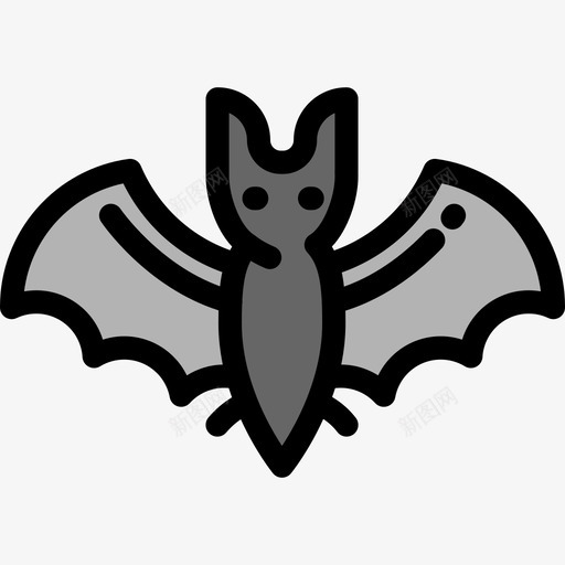 蝙蝠动物30线形颜色图标svg_新图网 https://ixintu.com 动物30 线形颜色 蝙蝠