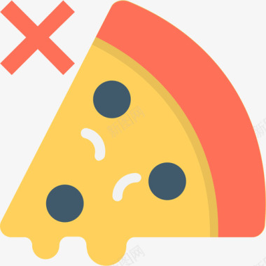 披萨健身16扁平图标图标